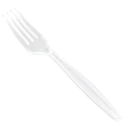 JAM PAPER Big Party Pack of Premium Plastic Forks, Clear, 100 Disposable Forks/Box