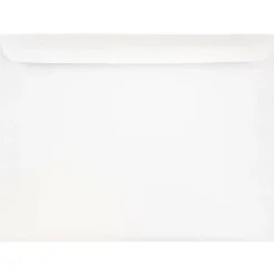 JAM PaperĀ® Booklet Envelopes, 9" x 12", Gummed Seal, 30% Recycled, Blue, Pack Of 25