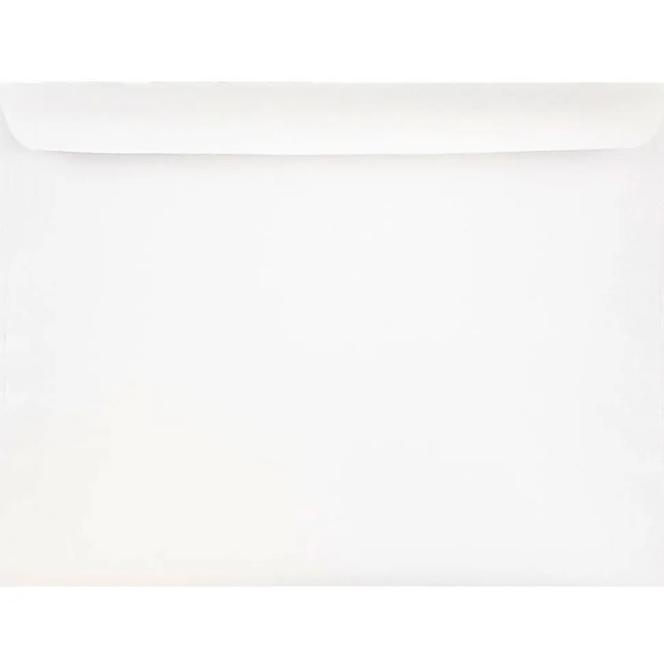 JAM Paper® Booklet Envelopes, 9" x 12", Gummed Seal, 30% Recycled, Blue, Pack Of 25