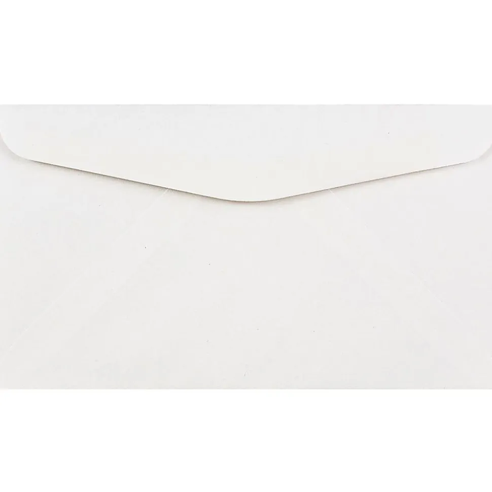 JAM Paper® Booklet Envelopes, 3 5/8" x 6 1/2", Gummed Seal, White, Pack Of 25