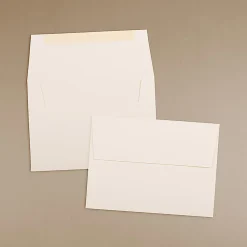 JAM Paper® Booklet Invitation Envelopes, A7, Gummed Seal, Wove Finish, Strathmore Natural White, Pack Of 25