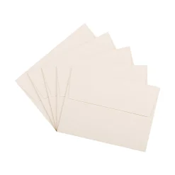 JAM Paper® Booklet Invitation Envelopes, A7, Gummed Seal, Wove Finish, Strathmore Natural White, Pack Of 25