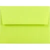 JAM Paper® Booklet Invitation Envelopes, A2, Gummed Seal, Ultra Lime, Pack Of 25