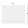 JAM Paper® Booklet Invitation Envelopes, A6, Gummed Seal, White, Pack Of 100 Envelopes