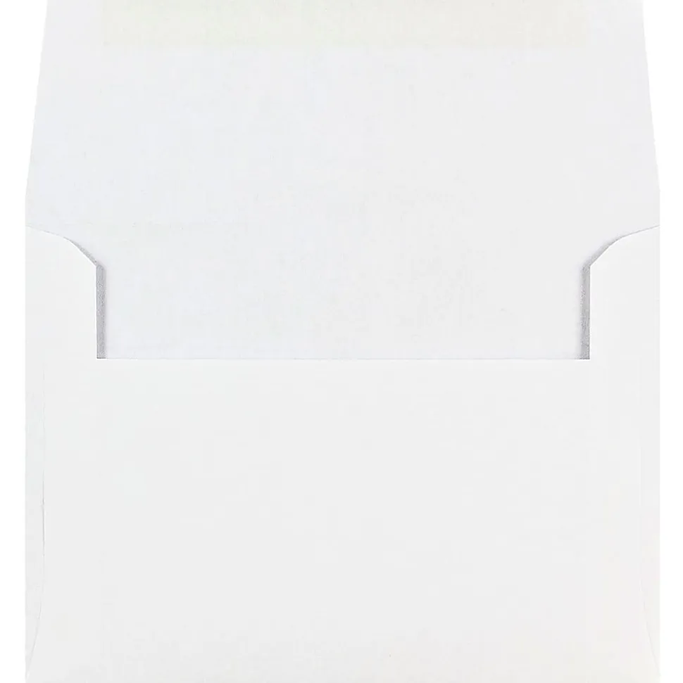 JAM Paper® Booklet Invitation Envelopes, A6, Gummed Seal, White, Pack Of 100 Envelopes
