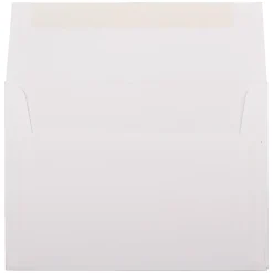 JAM Paper® Booklet Invitation Envelopes, A7, Gummed Seal, 30% Recycled, Strathmore Bright White, Pack Of 25