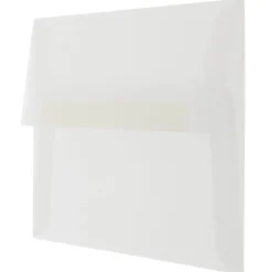 JAM Paper® Booklet Invitation Envelopes, A7, Gummed Seal, Clear Translucent, Pack Of 25