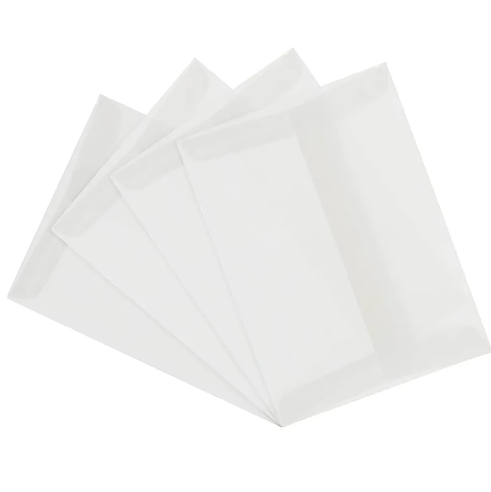JAM Paper® Booklet Invitation Envelopes, A7, Gummed Seal, Clear Translucent, Pack Of 25