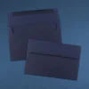 JAM Paper® Booklet Invitation Envelopes, A9, Gummed Seal, Navy Blue, Pack Of 25