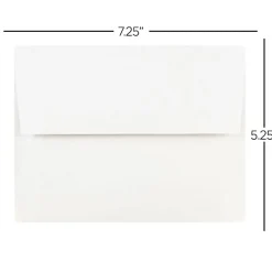 JAM Paper® Booklet Invitation Envelopes, A7, Gummed Seal, White, Pack Of 100 Envelopes