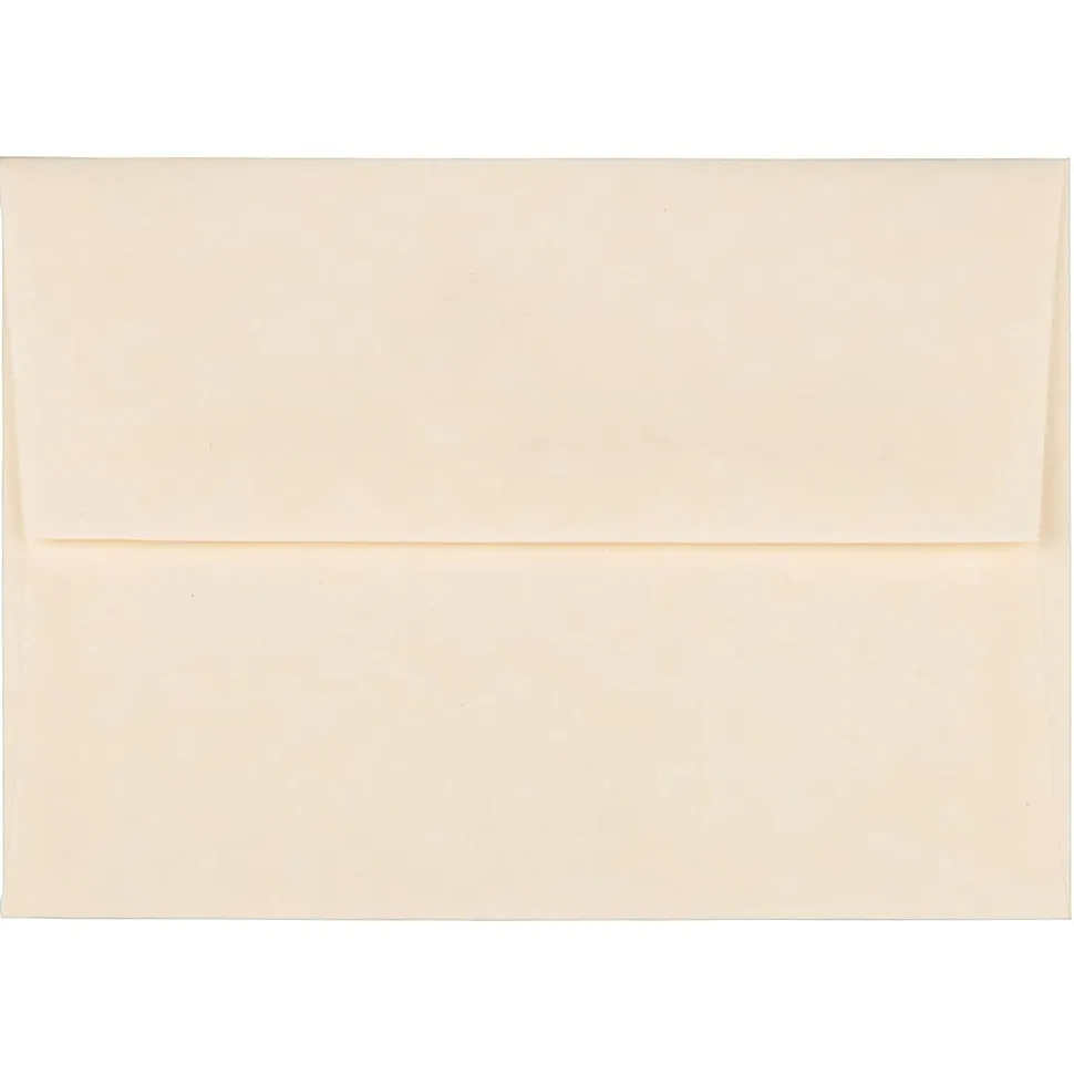 JAM Paper® Booklet Invitation Envelopes, A2, Gummed Seal, 30% Recycled, Natural, Pack Of 25