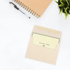 JAM Paper® Booklet Invitation Envelopes, A2, Gummed Seal, 30% Recycled, Natural, Pack Of 25