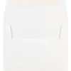 JAM Paper® Booklet Invitation Envelopes, A7, Gummed Seal, White, Pack Of 50 Envelopes