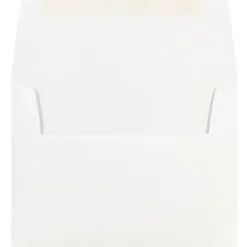 JAM Paper® Booklet Invitation Envelopes, A7, Gummed Seal, White, Pack Of 50 Envelopes