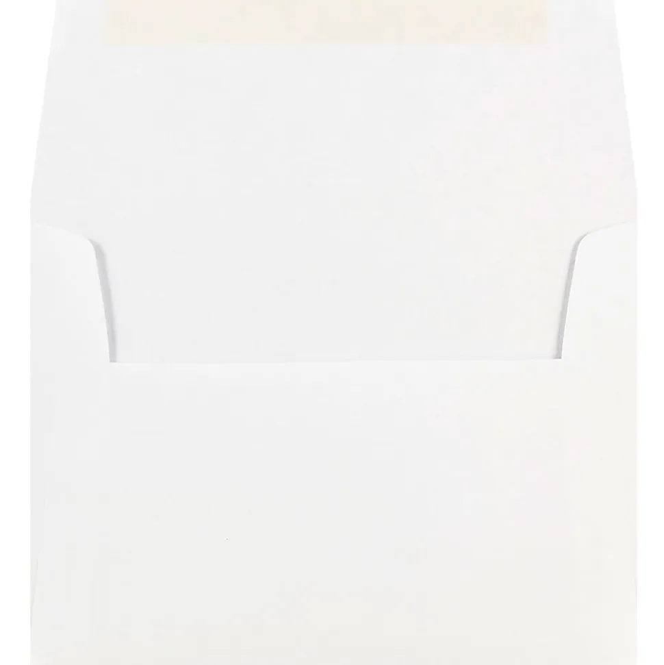 JAM Paper® Booklet Invitation Envelopes, A7, Gummed Seal, White, Pack Of 50 Envelopes