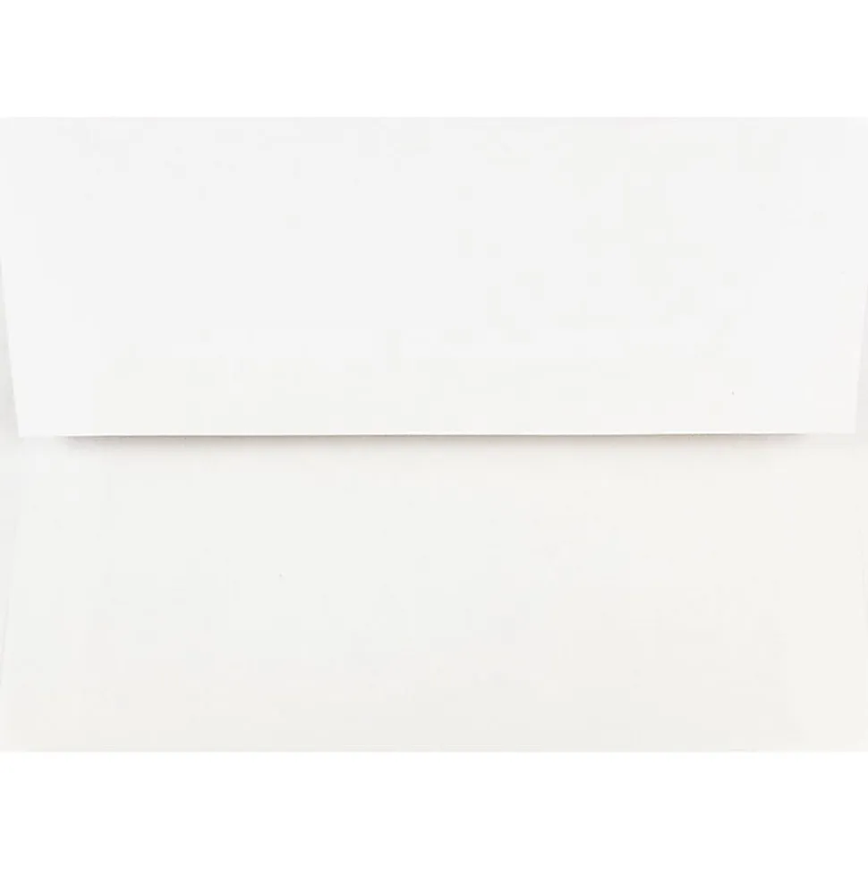 JAM Paper® Booklet Invitation Envelopes, A7, Gummed Seal, White, Pack Of 50 Envelopes