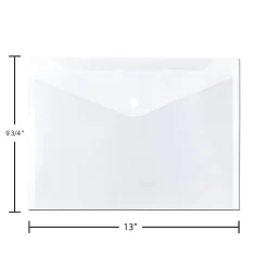 JAM Paper® Booklet Plastic Envelopes, Letter Size, 9 3/4
