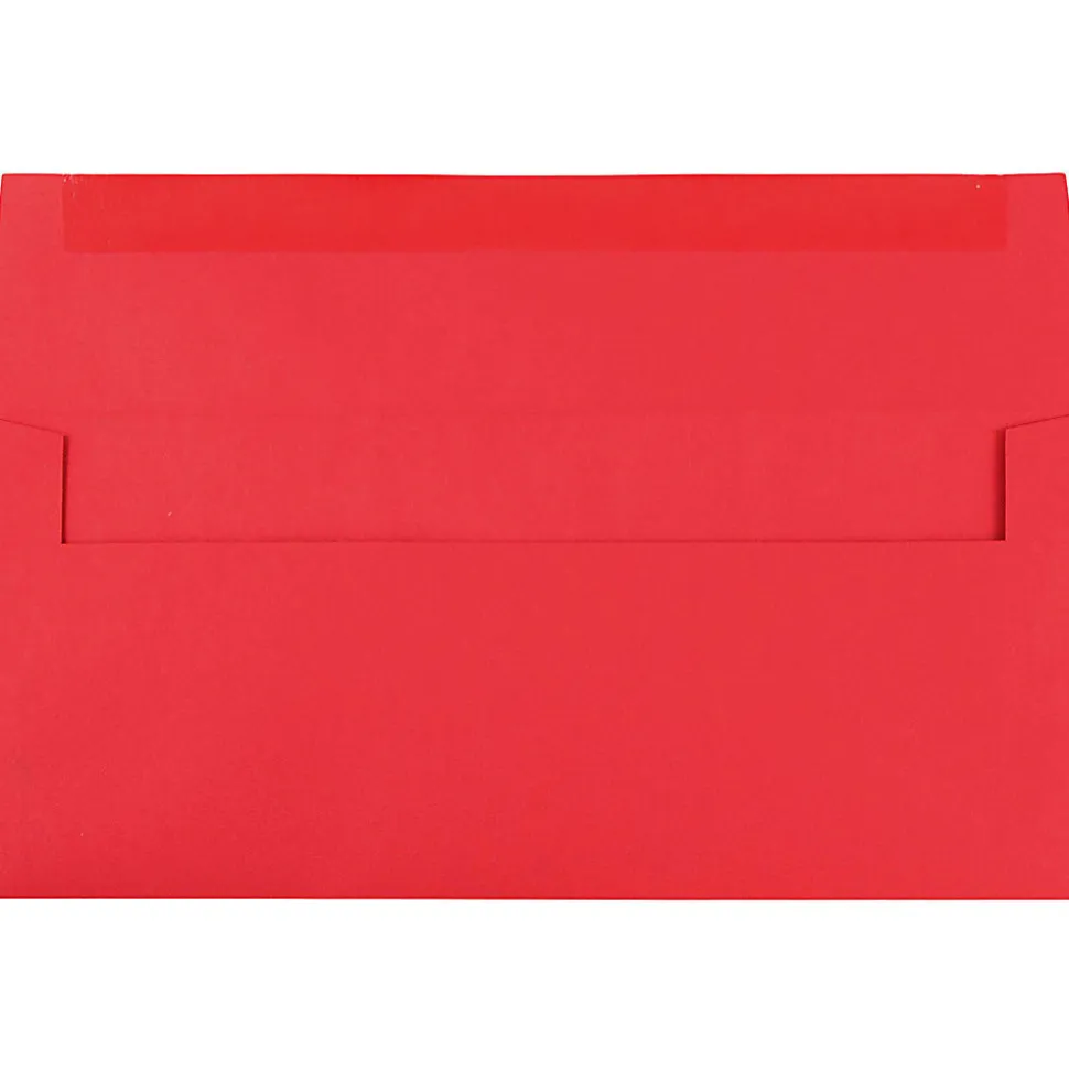 JAM PAPER #10 Business Colored Envelopes, 4 1/8 x 9 1/2, Red Recycled, 25/Pack