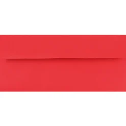 JAM PAPER #10 Business Colored Envelopes, 4 1/8 x 9 1/2, Red Recycled, 25/Pack