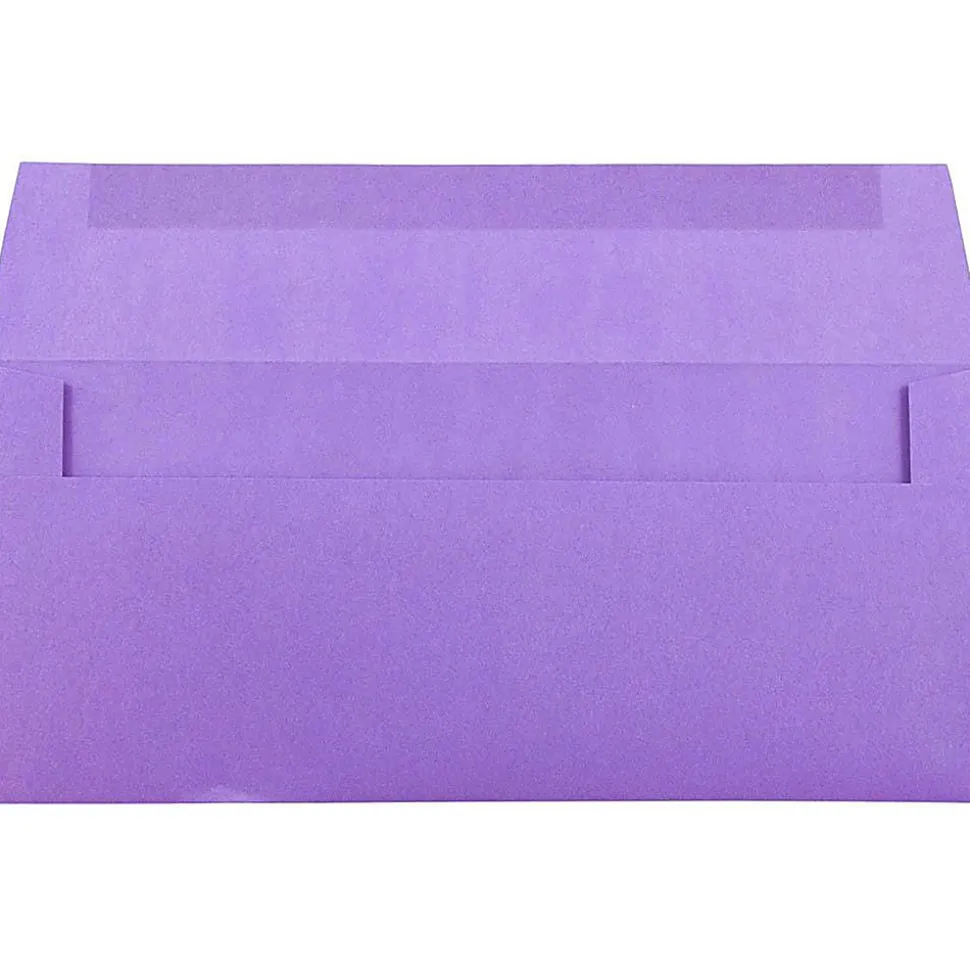 JAM PAPER #10 Business Colored Envelopes, 4 1/8 x 9 1/2, Violet Purple Recycled, 25/Pack
