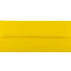 JAM PAPER #10 Business Colored Envelopes, 4 1/8" x 9 1/2", Yellow, Pack Of 25