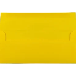 JAM PAPER #10 Business Colored Envelopes, 4 1/8" x 9 1/2", Yellow, Pack Of 25