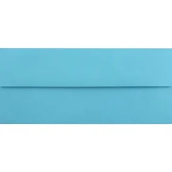 JAM PAPER #10 Business Colored Envelopes, 4 1/8 x 9 1/2, Blue Recycled, 25/Pack