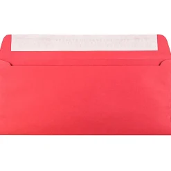 JAM PAPER #10 Business Colored Envelopes With Peel And Seal Closure, 4 1/8" x 9 1/2", Red, Pack Of 25