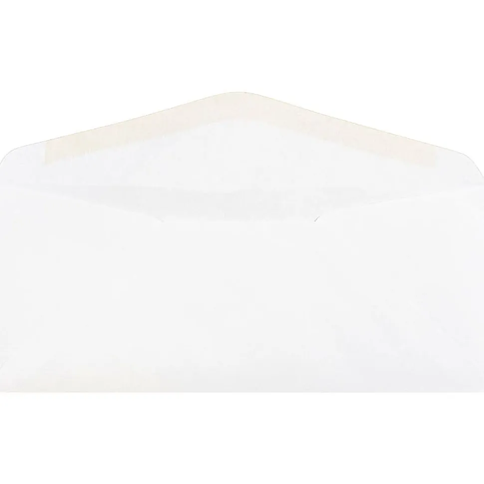 JAM PAPER #10 Business Commercial Envelopes, 4 1/8 x 9 1/2, White, Bulk 500/Box