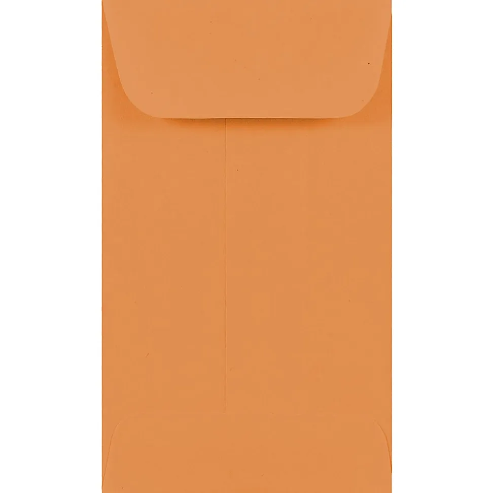 JAM PAPER #3 Coin Business Colored Envelopes, 2 1/2 x 4 1/4, Brown Kraft Manila, 25/Pack