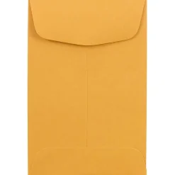 JAM Paper® Coin Envelopes, #4", Gummed Seal, Brown Kraft, Pack Of 50 Envelopes