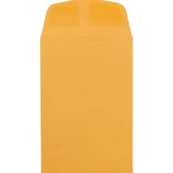 JAM Paper® Coin Envelopes, #4", Gummed Seal, Brown Kraft, Pack Of 50 Envelopes
