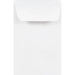 JAM Paper® Coin Envelopes, #1, Gummed Seal, White, Pack Of 100 Envelopes