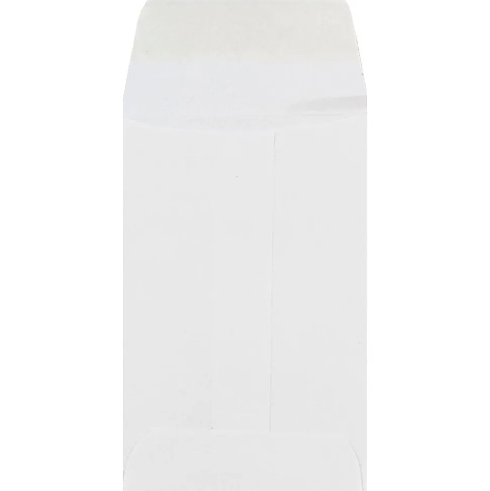JAM Paper® Coin Envelopes, #1, Gummed Seal, White, Pack Of 100 Envelopes