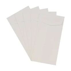 JAM Paper® Envelopes, Policy, #7 3/4, Gummed Seal, White, Pack Of 25