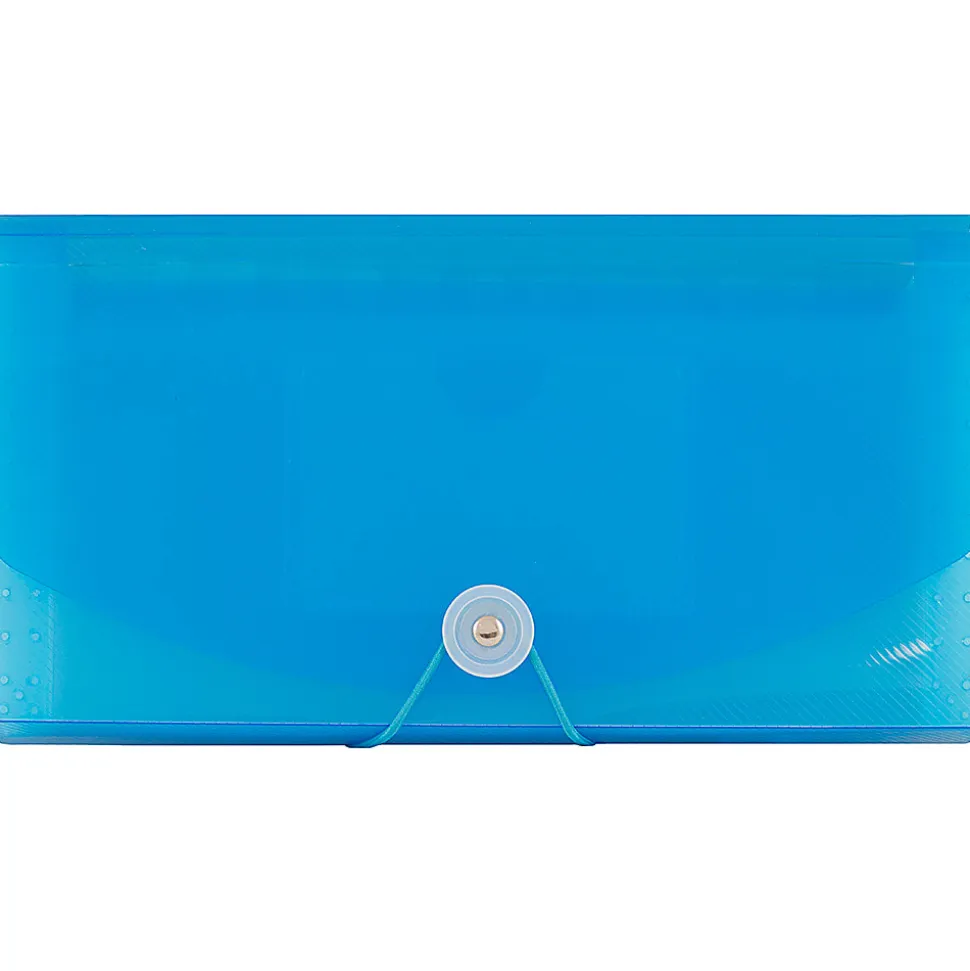 JAM Paper® Expanding File, 6” Expansion, 4-1/2” x 7”, Blue