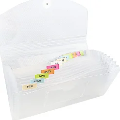 JAM Paper® Expanding File, 6” Expansion, 5-1/2” x 8-1/2”, Clear