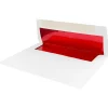 JAM Paper® Foil-Lined Booklet Invitation Envelopes, A6, Gummed Seal, Red/White, Pack Of 25