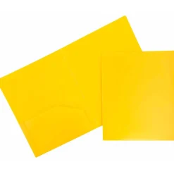 JAM Paper® Heavy-Duty 2-Pocket Plastic Presentation Folders, 9