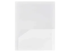 JAM Paper® Heavy-Duty 2-Pocket Plastic Presentation Folders, 9" x 12", Clear, Pack Of 6