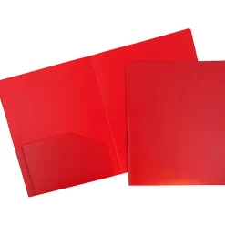 JAM Paper® Heavy-Duty 2-Pocket Plastic Presentation Folders, 9