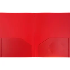 JAM Paper® Heavy-Duty 2-Pocket Plastic Presentation Folders, 9