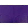 JAM Paper® Heavy Duty 2-Pocket Presentation Folder, 8 1/2" x 11 3/4", Purple, 6/pack