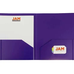 JAM Paper® Heavy Duty 2-Pocket Presentation Folder, 8 1/2