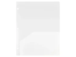 JAM Paper® 3-Hole-Punched 2-Pocket Plastic Presentation Folders, 9" x 12", Clear, Pack Of 6