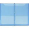 JAM Paper® Letter Booklet Plastic Envelopes, 9-3/4" x 13", Elastic Closure, Assorted Colors, Pack Of 6 Envelopes