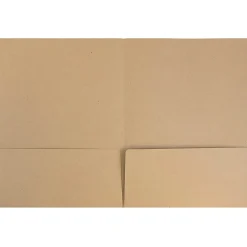 JAM Paper® Matte 2-Pocket Presentation Folders, 9" x 12", 100% Recycled, Brown Kraft, Pack Of 6