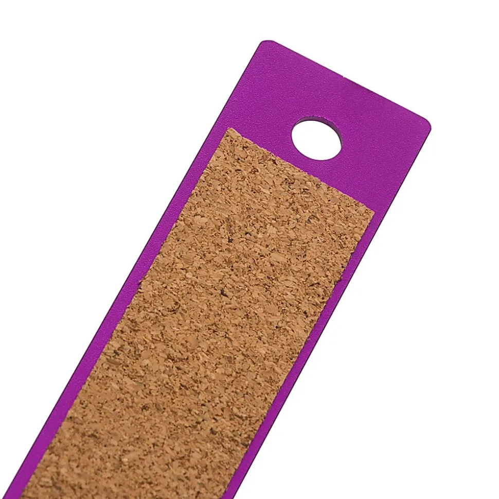 JAM Paper® Non-Skid Stainless-Steel Ruler, 12", Purple
