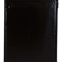 JAM Paper® Open-End Bubble Envelopes, 10" x 13", Black, Pack Of 12