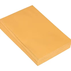JAM Paper® Open End Envelopes, 6" x 9", Peel & Seal, Brown, Pack Of 50 Envelopes